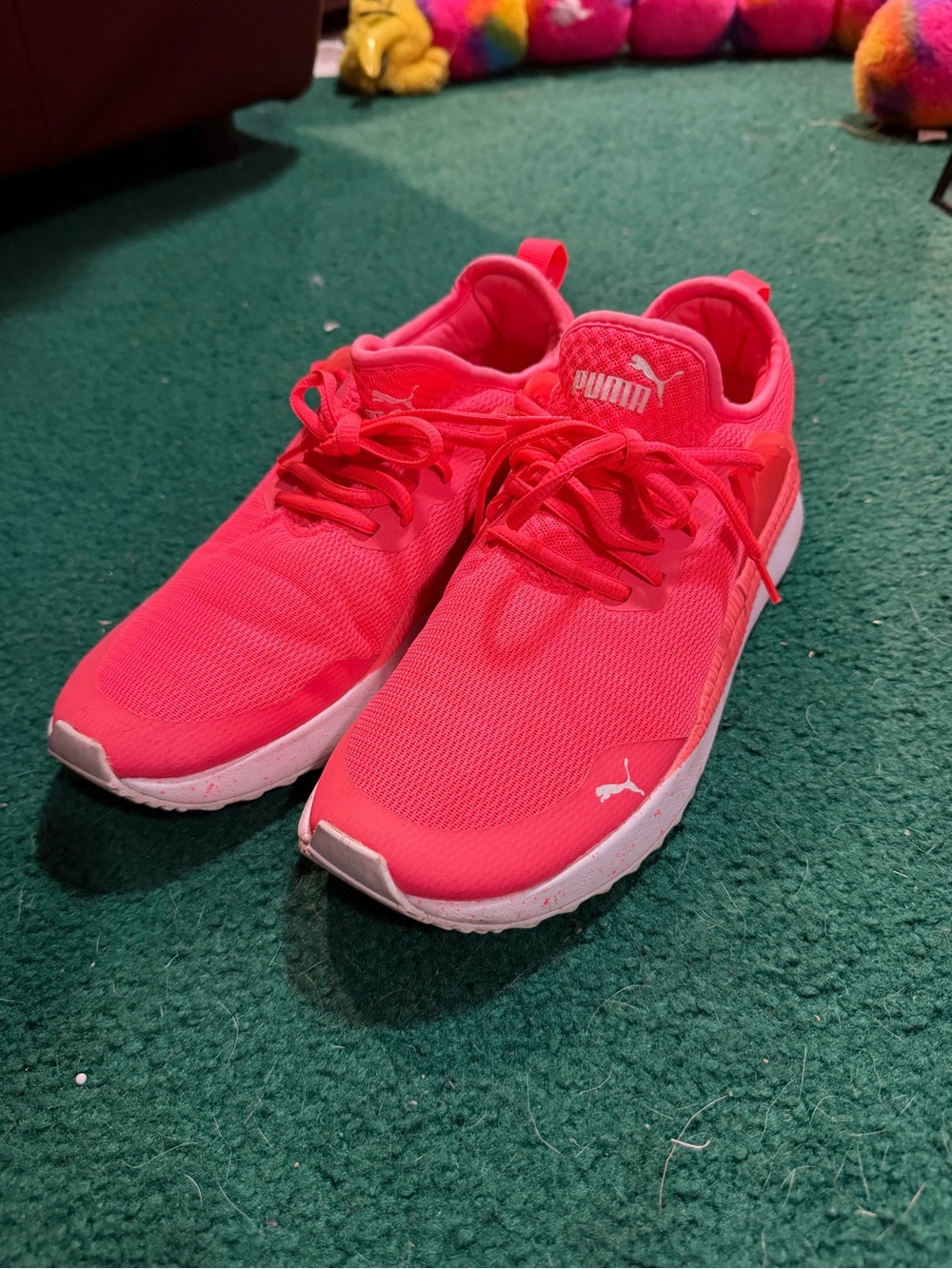 Puma Neon Pink Women's Lace-Up Athletic Sneakers